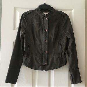 Anthropologie faux leather biker jacket